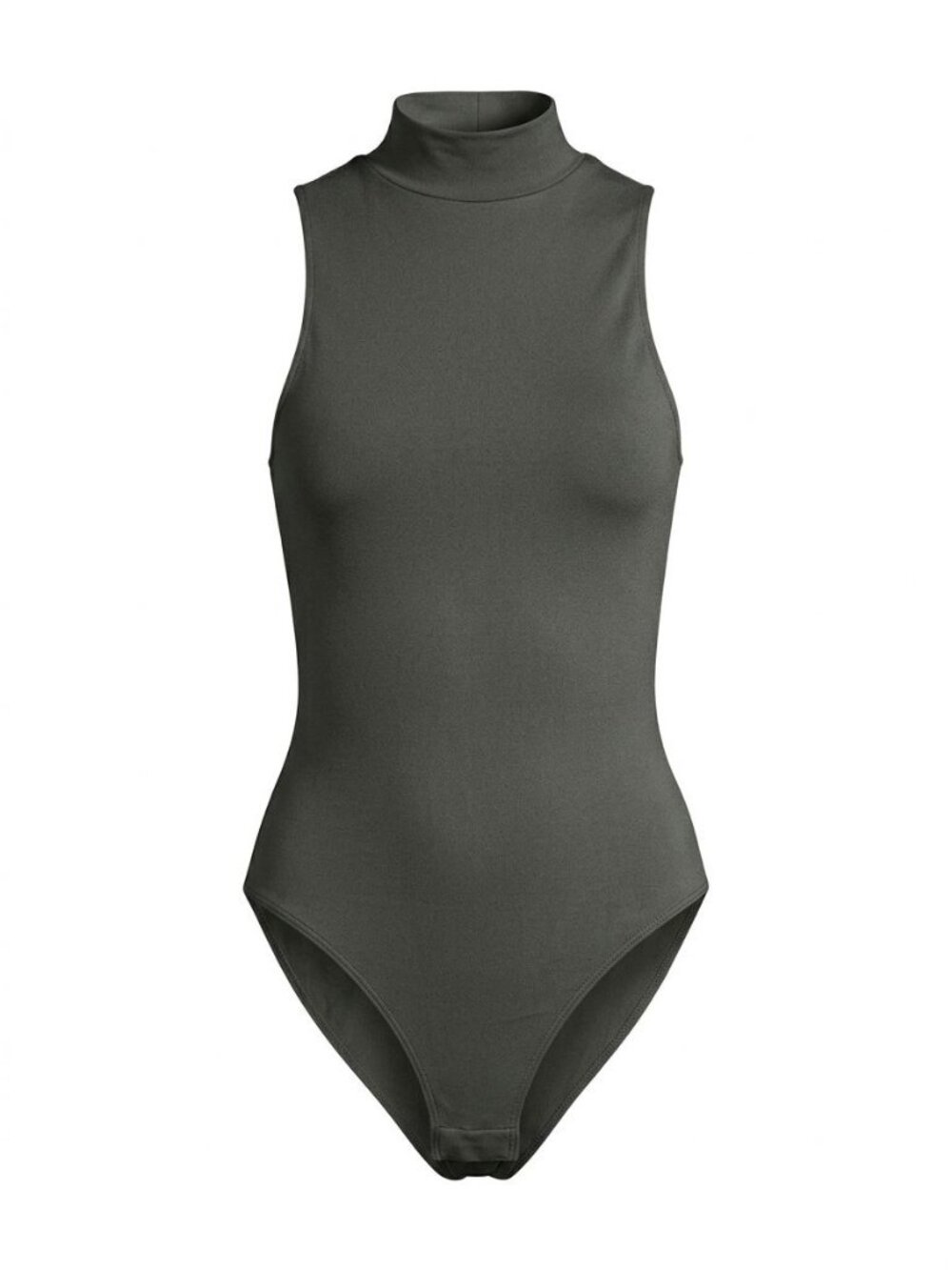 NWT A New Day Mock Neck Bodysuit Sz XS Gray Sleeveless Stretch Snap Closure
